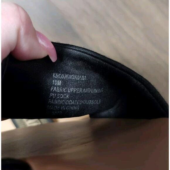 Steve Madden Knox Sandals Slides St Barts Logo Embroidered Black Tan Size‎ 10 - Picture 2 of 3